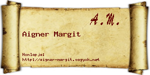 Aigner Margit névjegykártya
