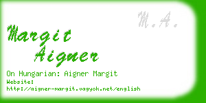 margit aigner business card